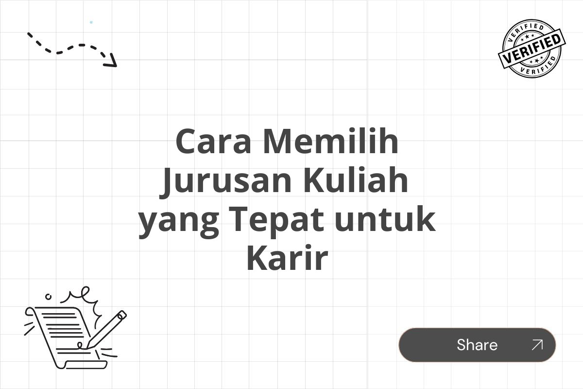 Cara Memilih Jurusan Kuliah yang Tepat untuk Karir