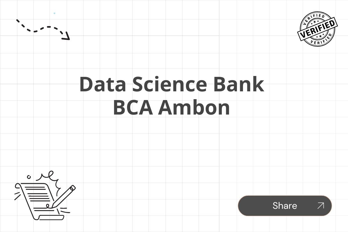 Data Science Bank BCA Ambon