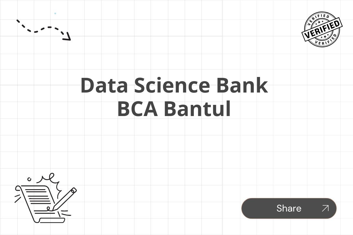 Data Science Bank BCA Bantul