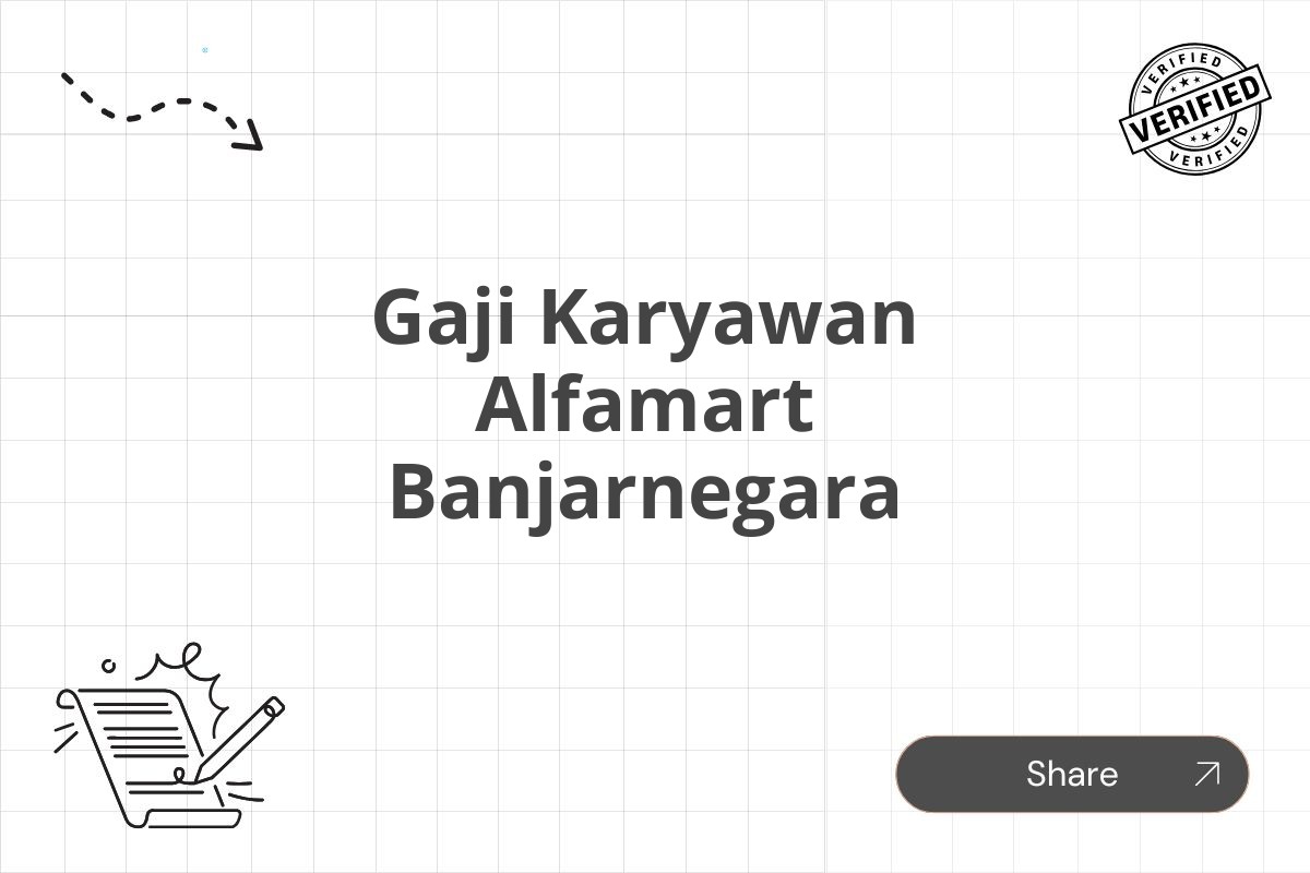 Gaji Karyawan Alfamart Banjarnegara