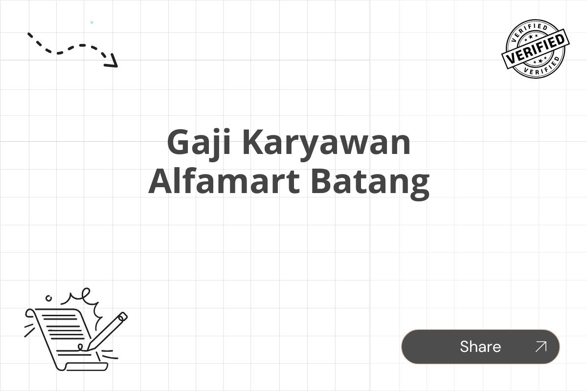 Gaji Karyawan Alfamart Batang