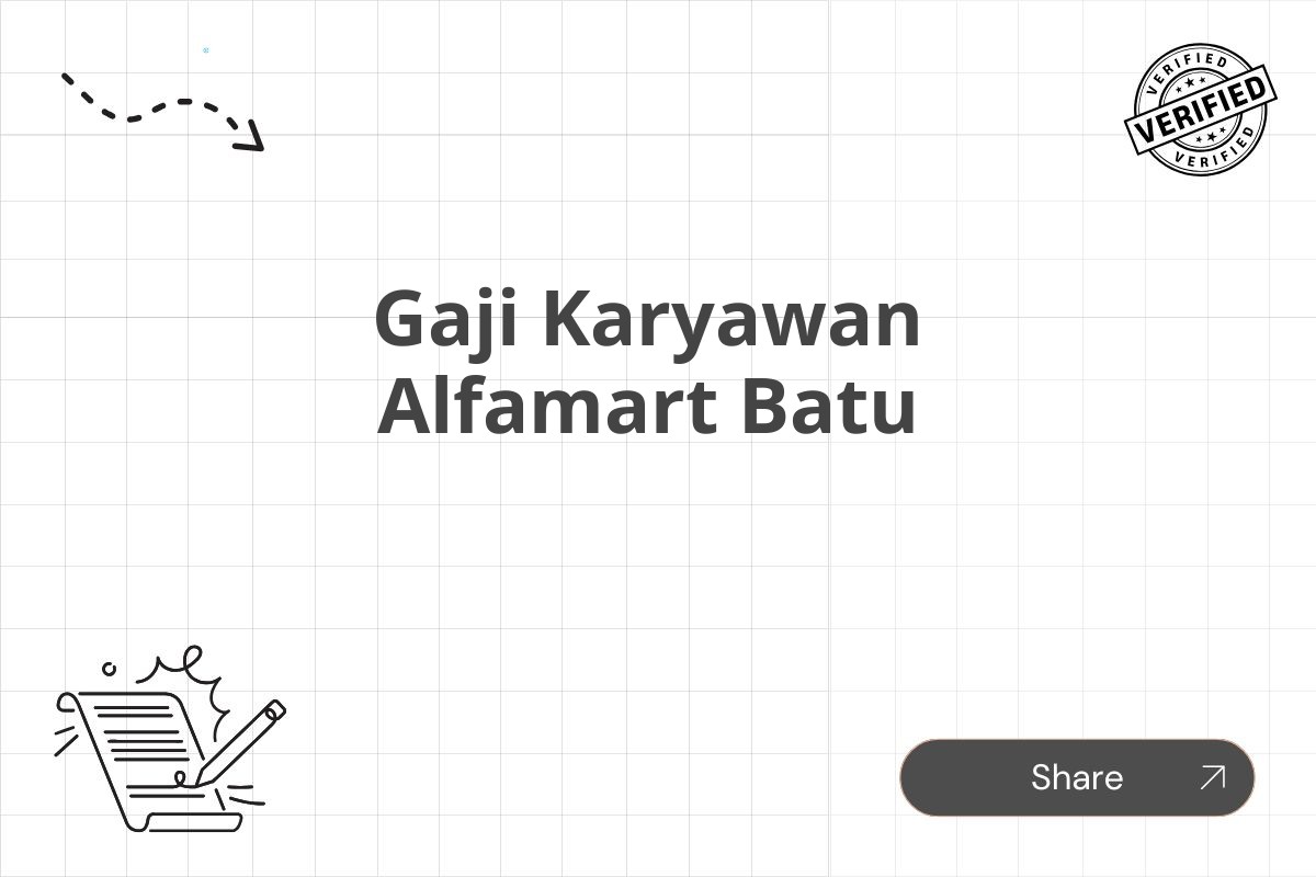 Gaji Karyawan Alfamart Batu