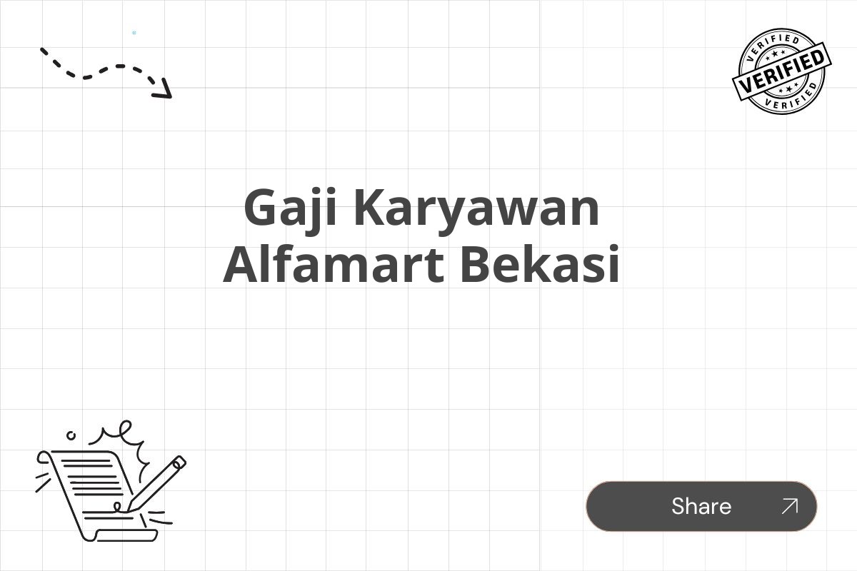 Gaji Karyawan Alfamart Bekasi