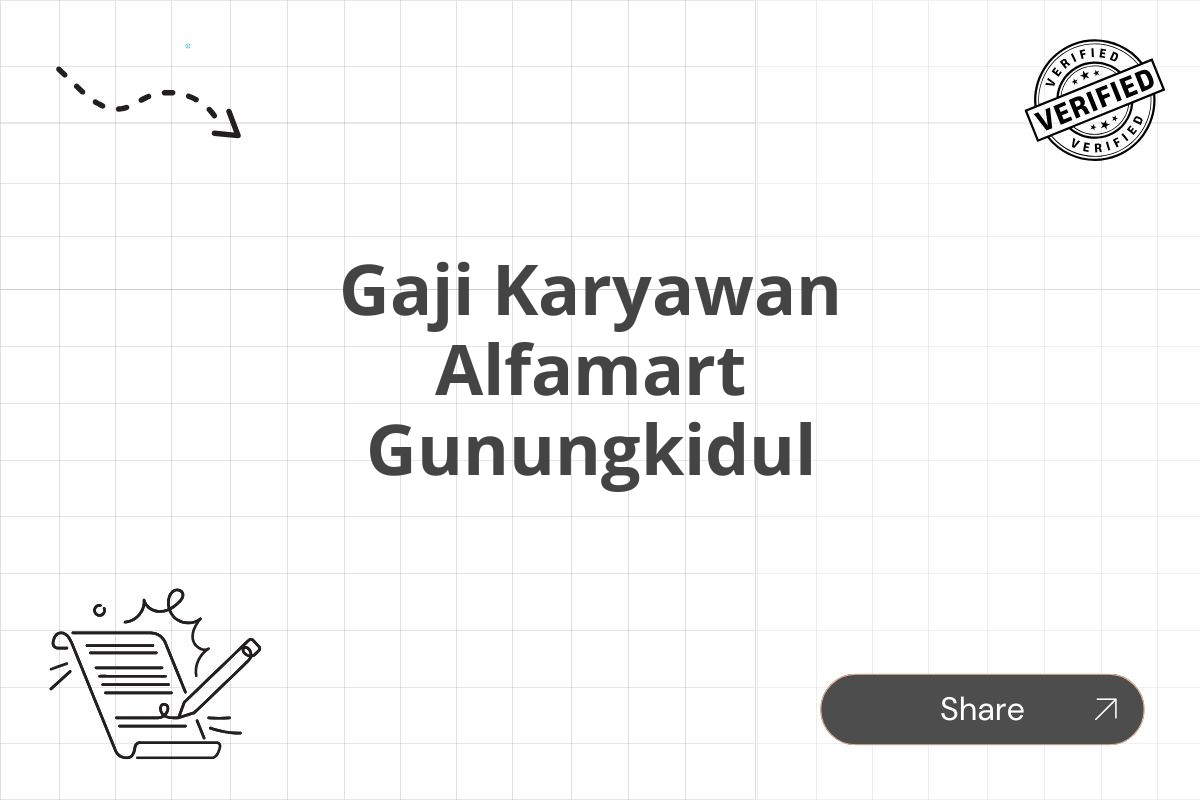 Gaji Karyawan Alfamart Gunungkidul