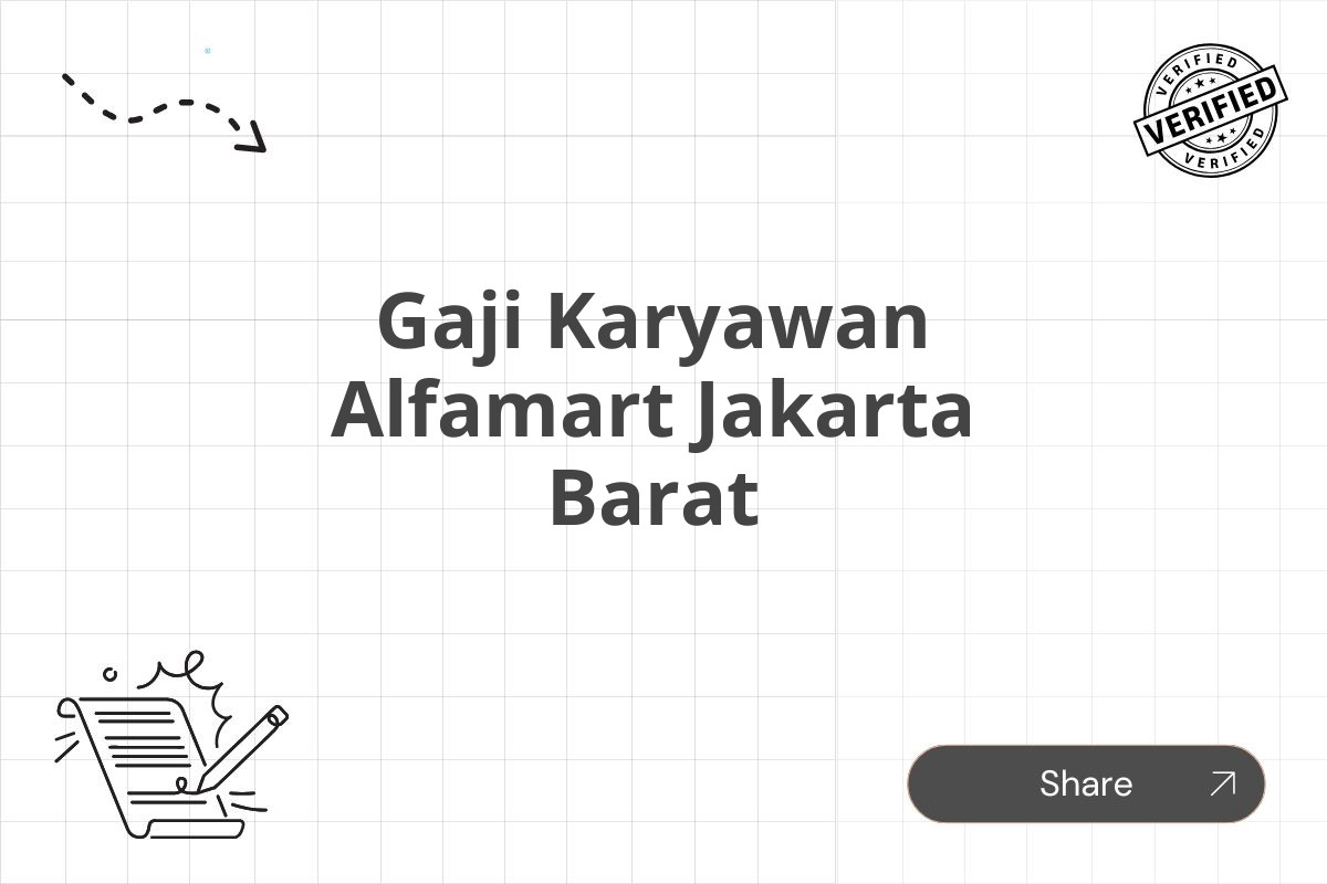 Gaji Karyawan Alfamart Jakarta Barat