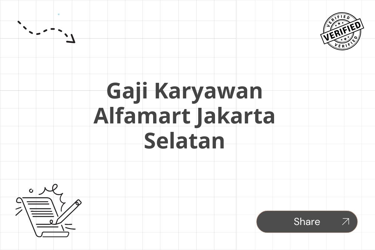 Gaji Karyawan Alfamart Jakarta Selatan