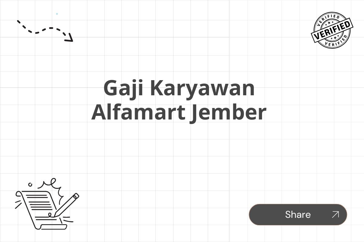 Gaji Karyawan Alfamart Jember