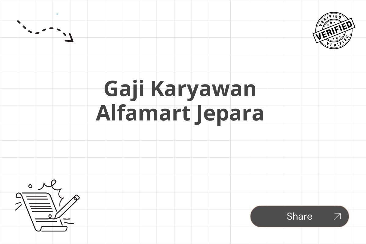 Gaji Karyawan Alfamart Jepara