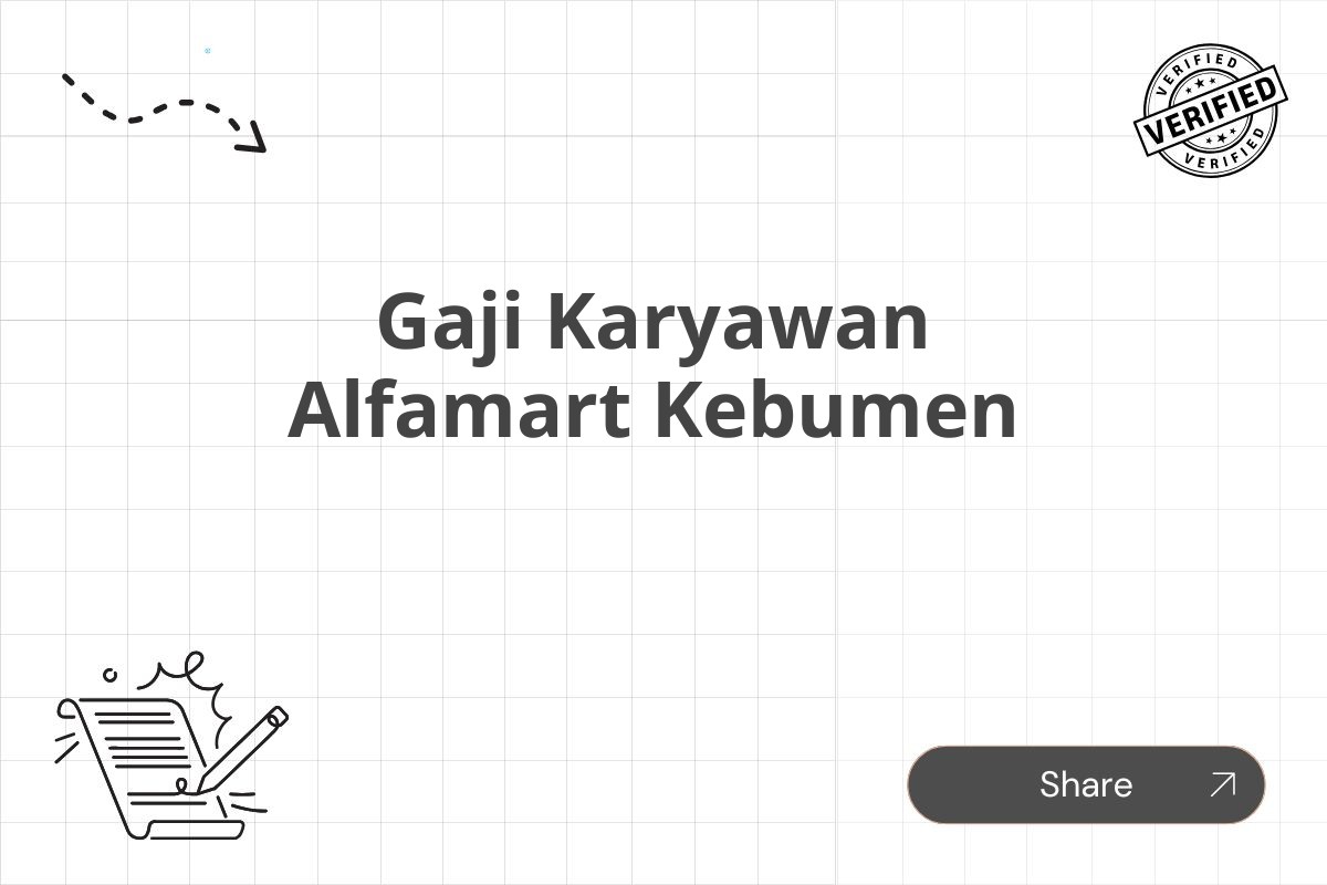 Gaji Karyawan Alfamart Kebumen