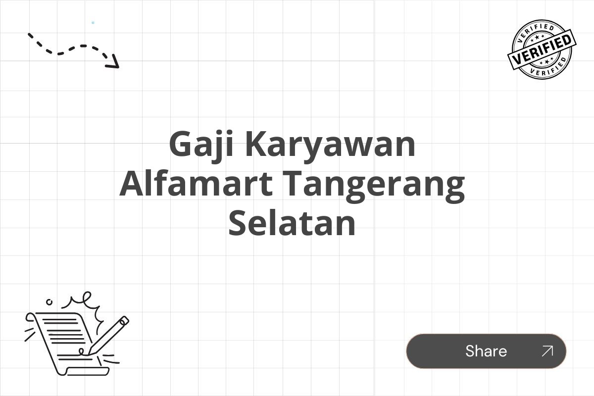 Gaji Karyawan Alfamart Tangerang Selatan