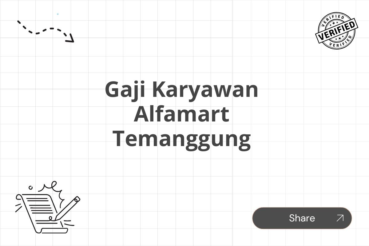 Gaji Karyawan Alfamart Temanggung