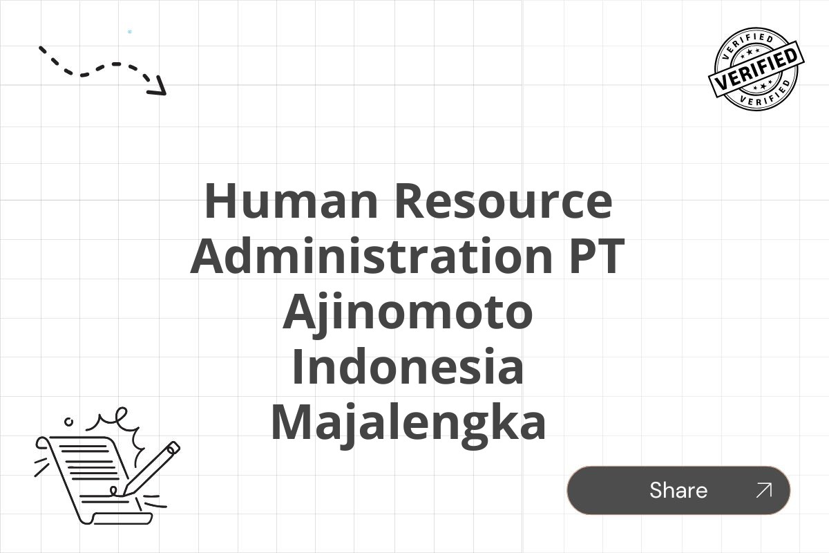 Human Resource Administration PT Ajinomoto Indonesia Majalengka