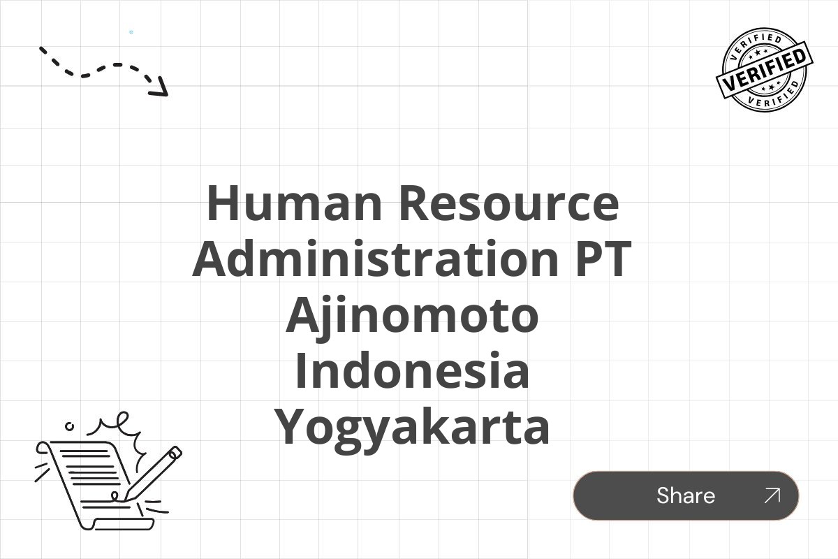 Human Resource Administration PT Ajinomoto Indonesia Yogyakarta