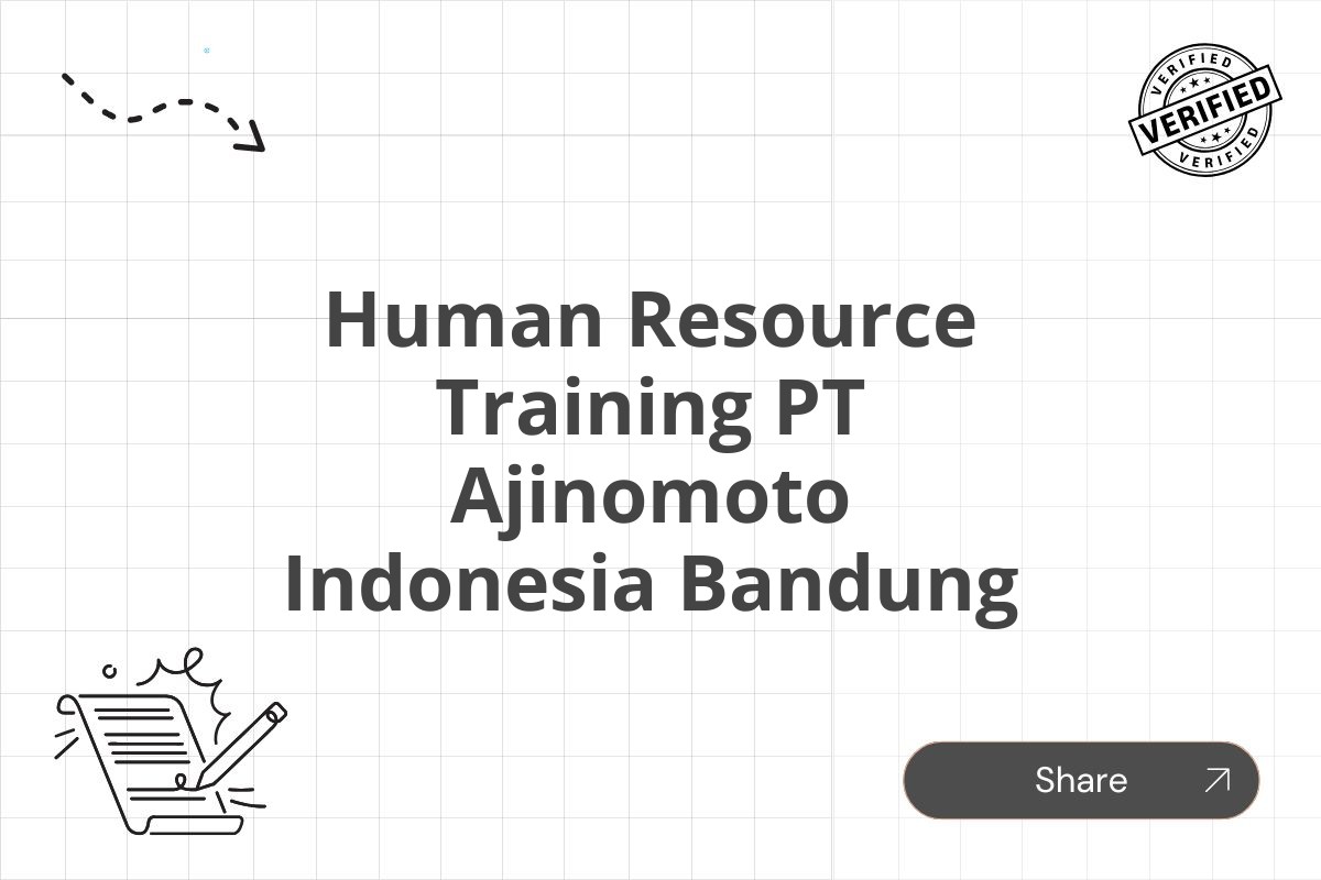 Human Resource Training PT Ajinomoto Indonesia Bandung