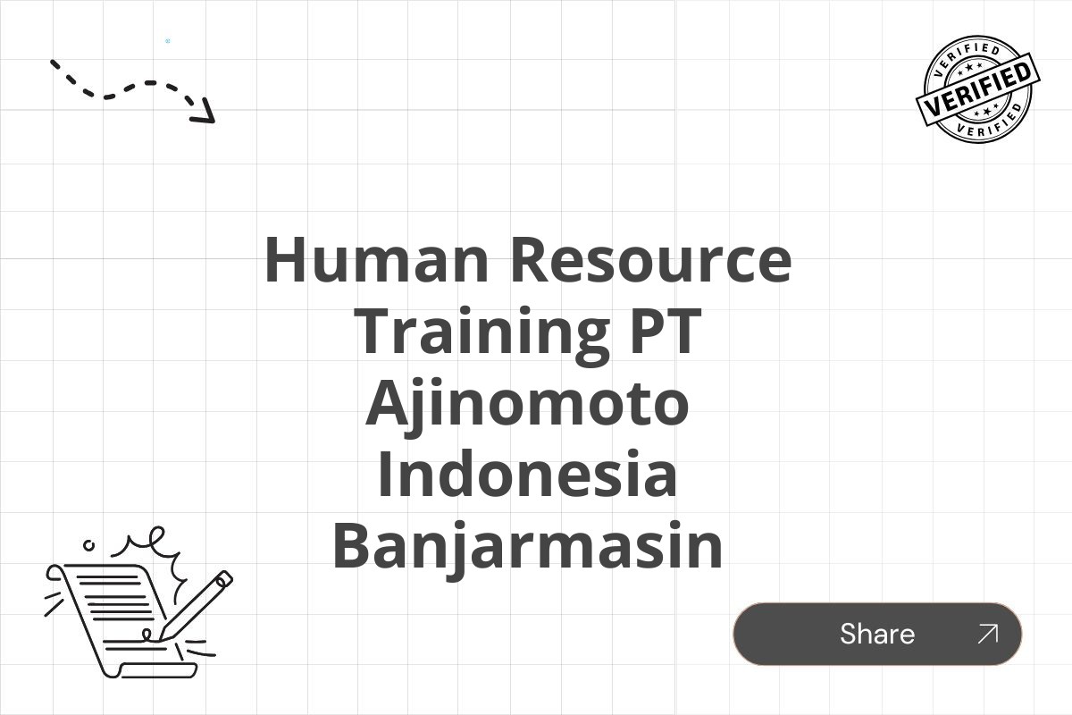 Human Resource Training PT Ajinomoto Indonesia Banjarmasin