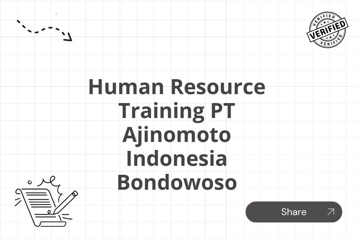 Human Resource Training PT Ajinomoto Indonesia Bondowoso