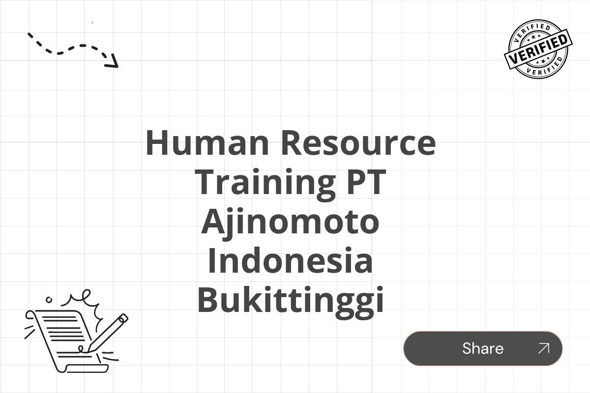 Human Resource Training PT Ajinomoto Indonesia Bukittinggi