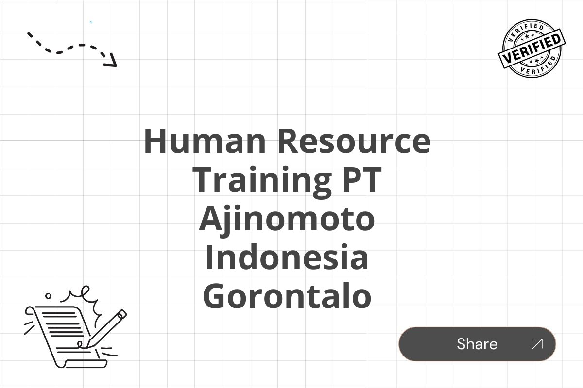 Human Resource Training PT Ajinomoto Indonesia Gorontalo