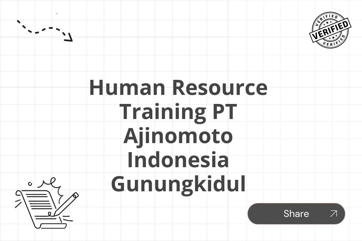 Human Resource Training PT Ajinomoto Indonesia Gunungkidul