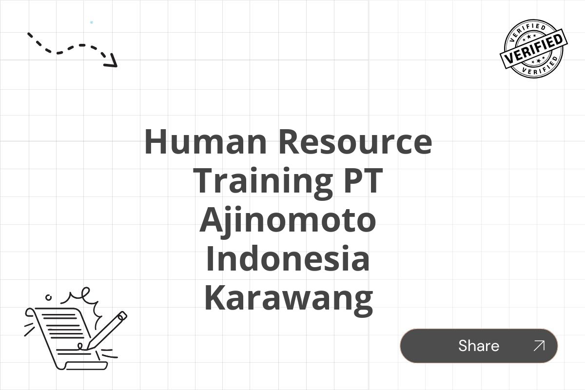 Human Resource Training PT Ajinomoto Indonesia Karawang