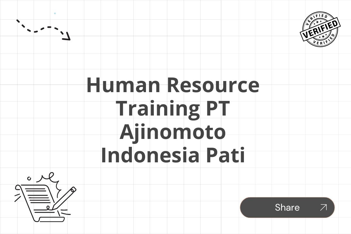 Human Resource Training PT Ajinomoto Indonesia Pati