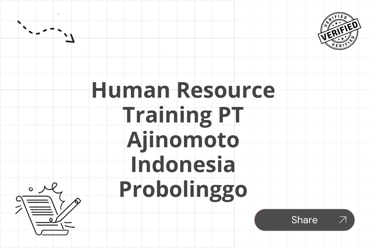 Human Resource Training PT Ajinomoto Indonesia Probolinggo