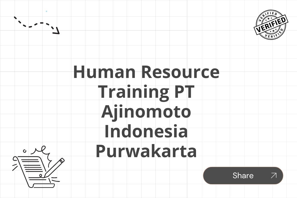 Human Resource Training PT Ajinomoto Indonesia Purwakarta