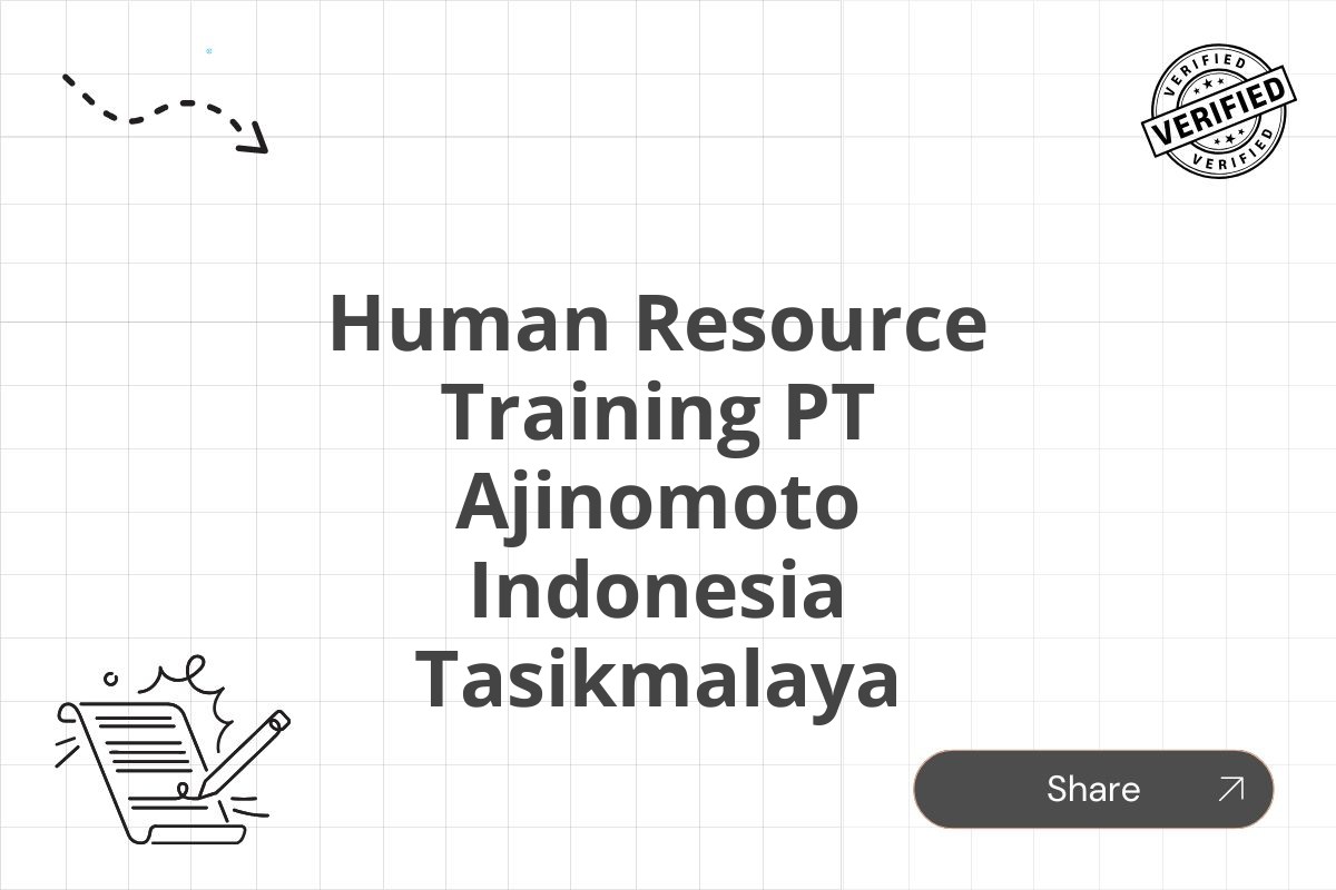 Human Resource Training PT Ajinomoto Indonesia Tasikmalaya