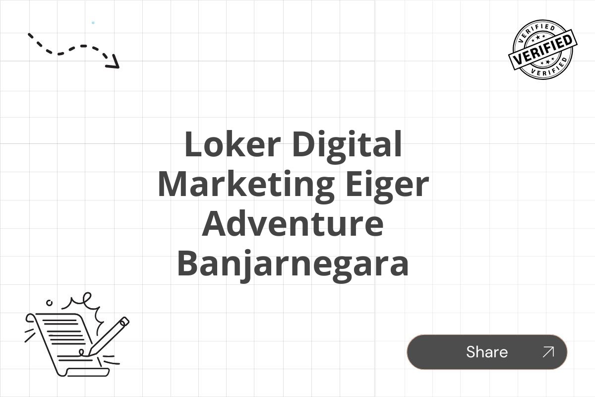 Loker Digital Marketing Eiger Adventure Banjarnegara