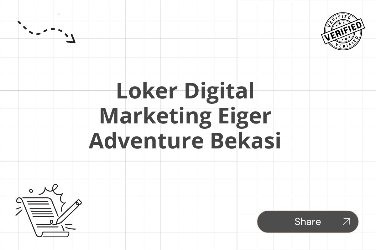 Loker Digital Marketing Eiger Adventure Bekasi