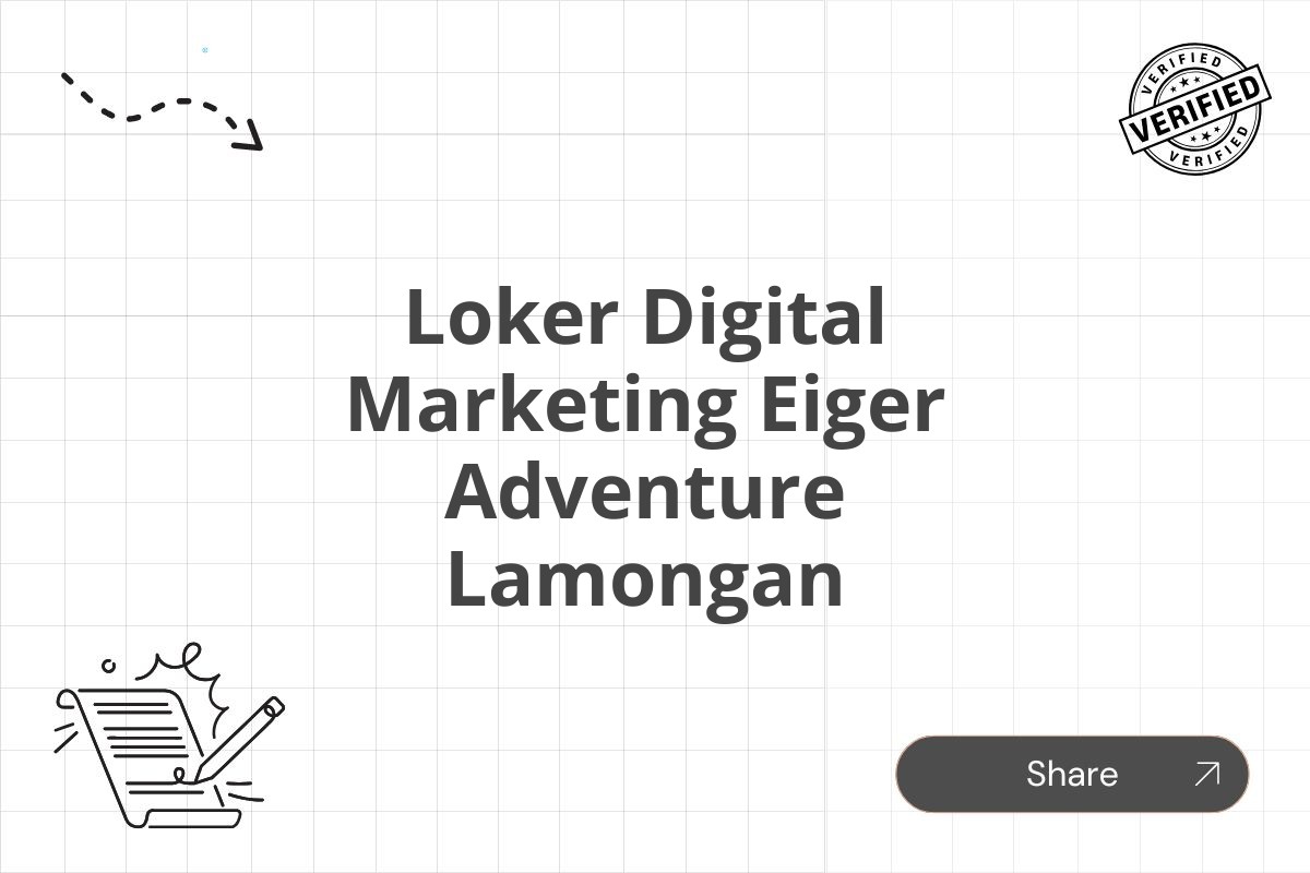 Loker Digital Marketing Eiger Adventure Lamongan