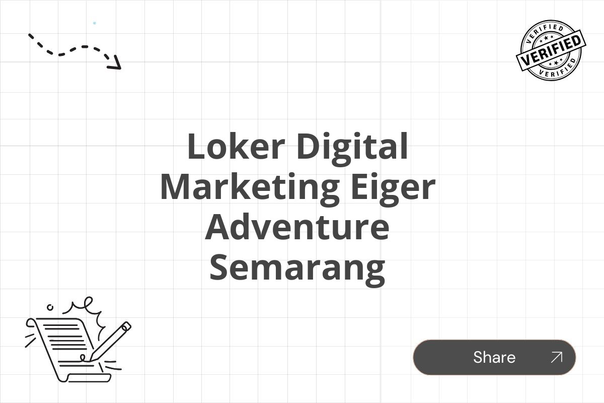 Loker Digital Marketing Eiger Adventure Semarang