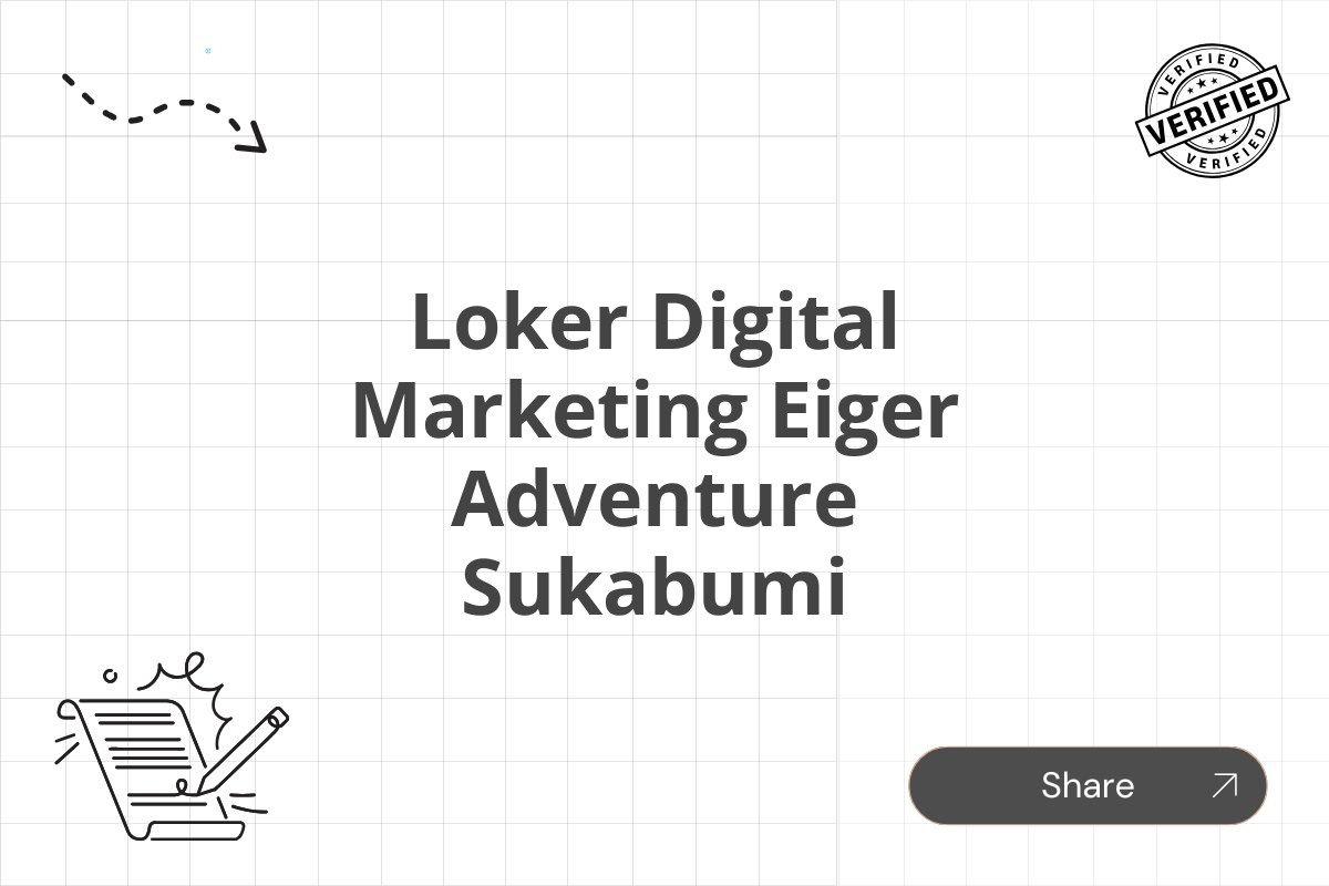 Loker Digital Marketing Eiger Adventure Sukabumi