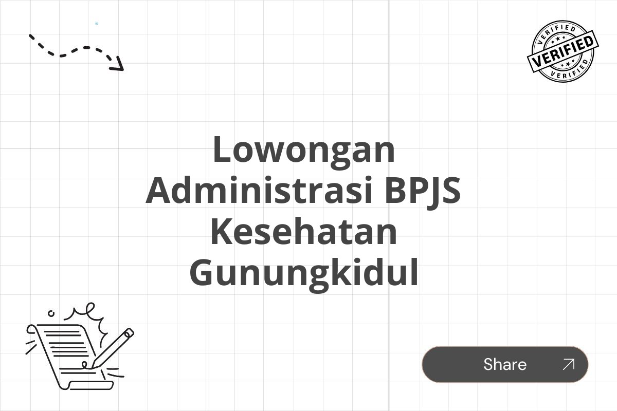 Lowongan Administrasi BPJS Kesehatan Gunungkidul