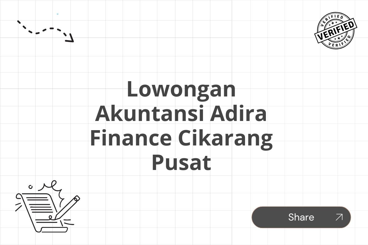 Lowongan Akuntansi Adira Finance Cikarang Pusat