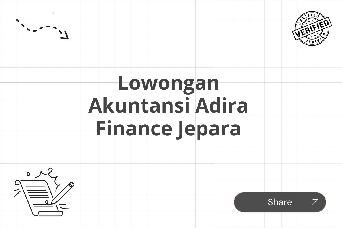 Lowongan Akuntansi Adira Finance Jepara