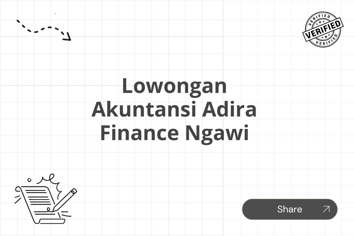 Lowongan Akuntansi Adira Finance Ngawi