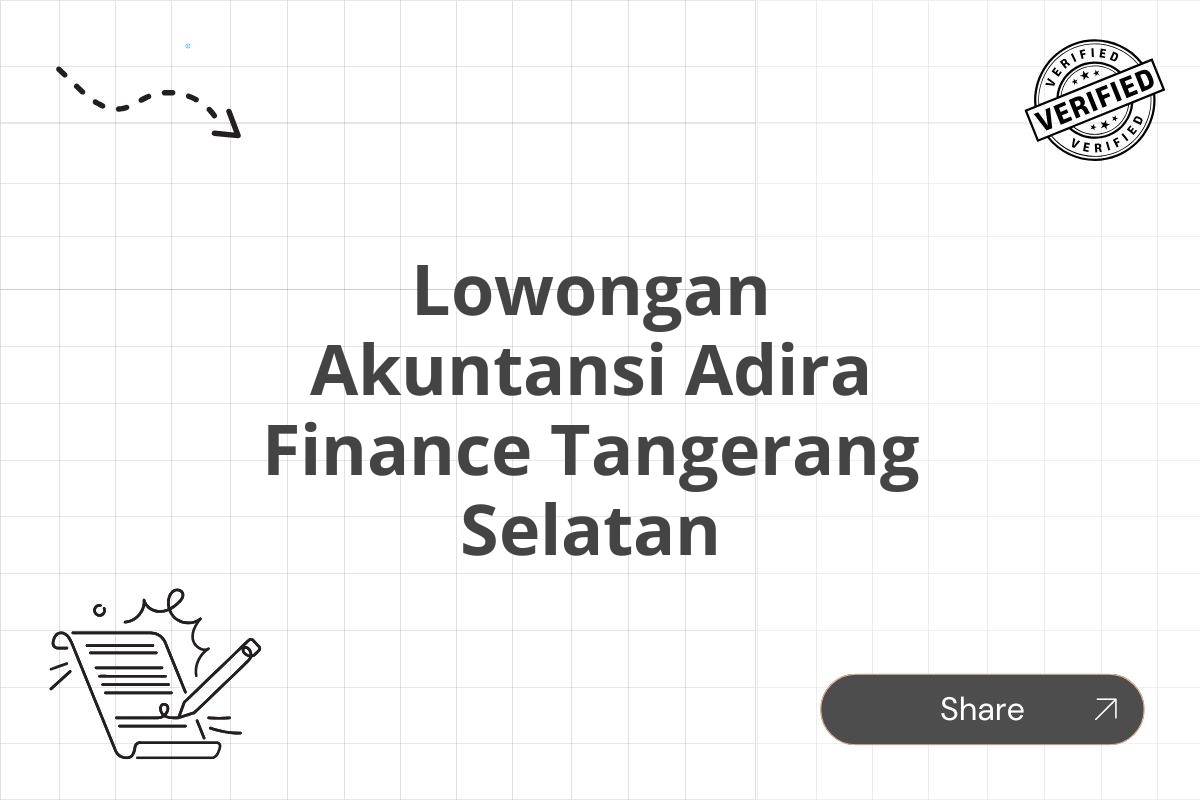 Lowongan Akuntansi Adira Finance Tangerang Selatan