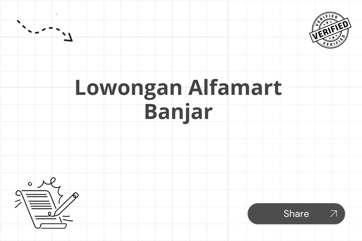 Lowongan Alfamart Banjar