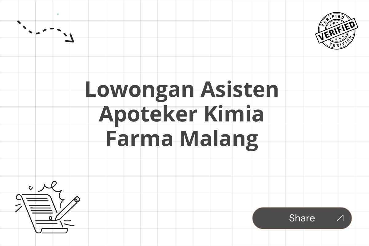 Lowongan Asisten Apoteker Kimia Farma Malang