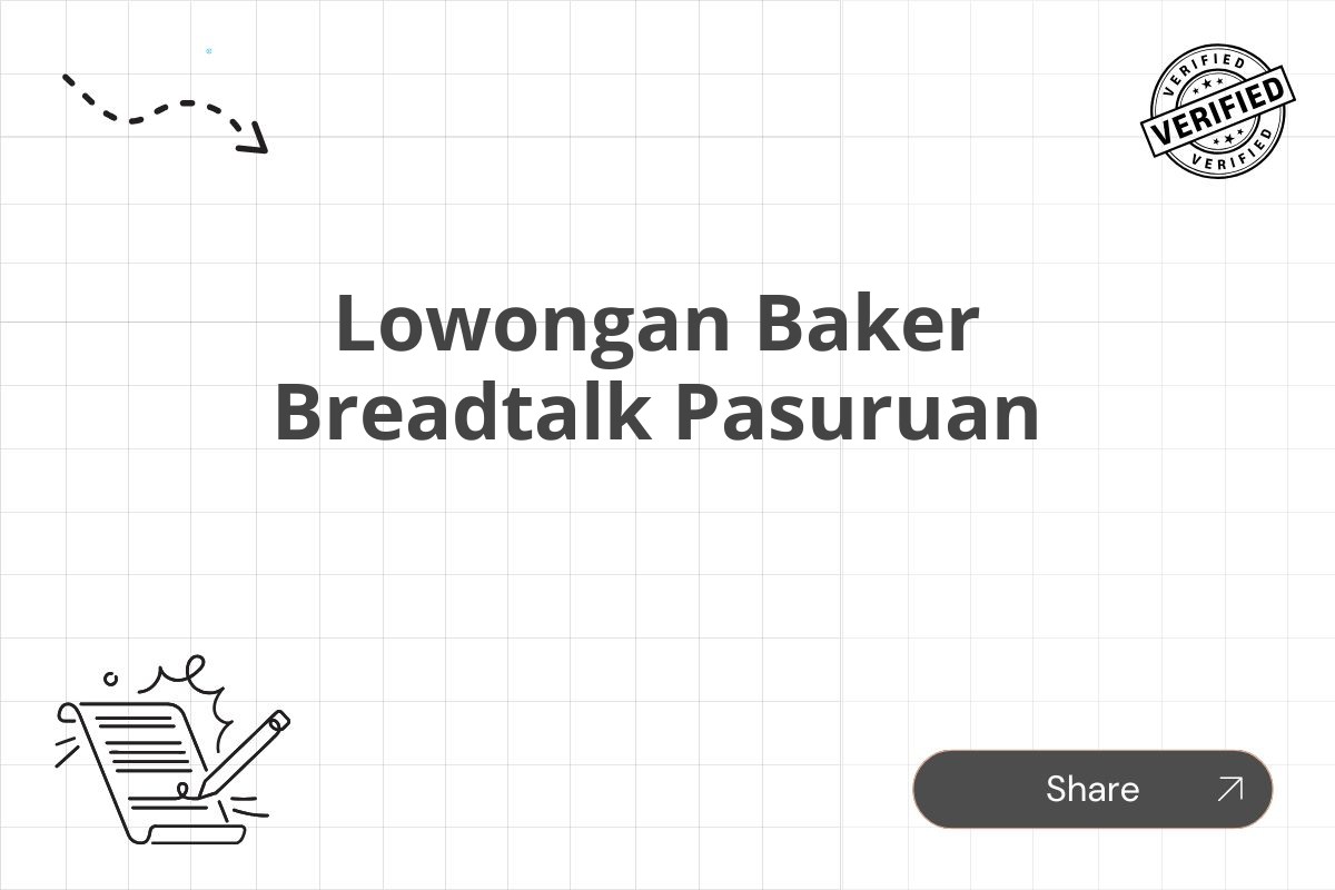 Lowongan Baker Breadtalk Pasuruan