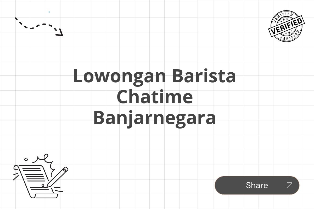 Lowongan Barista Chatime Banjarnegara