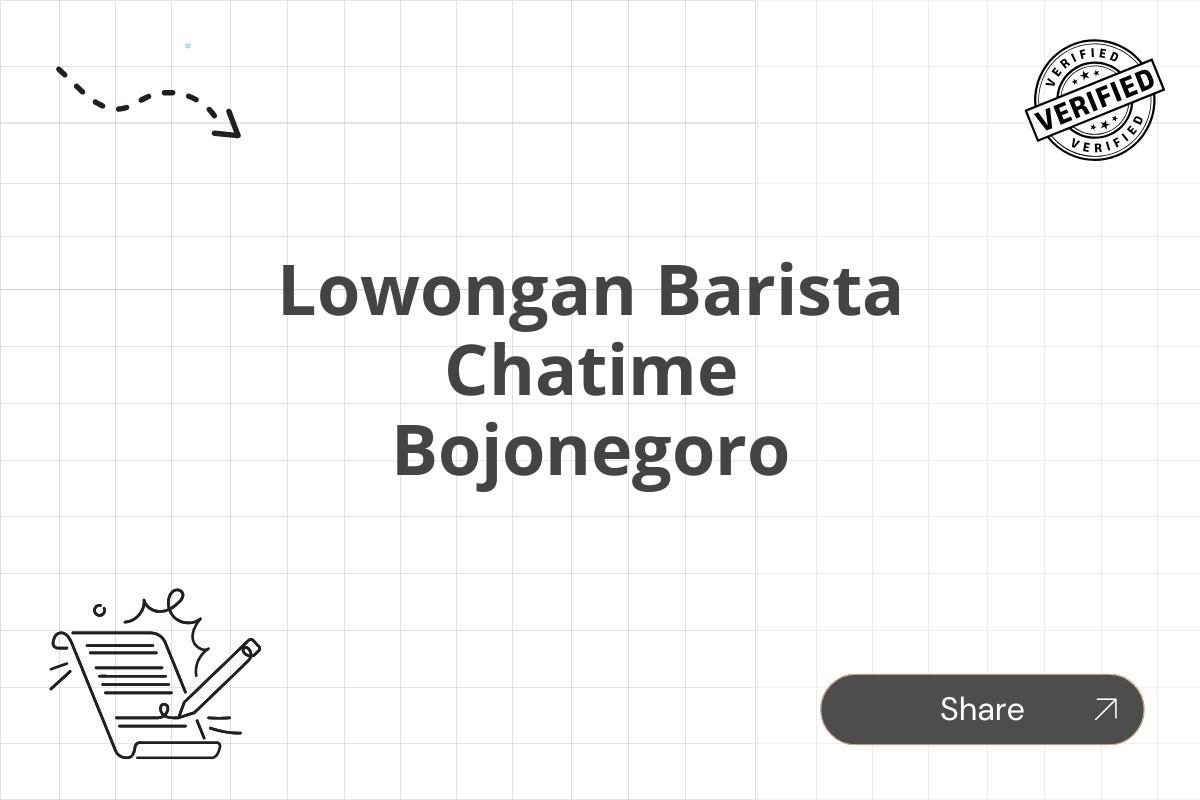 Lowongan Barista Chatime Bojonegoro