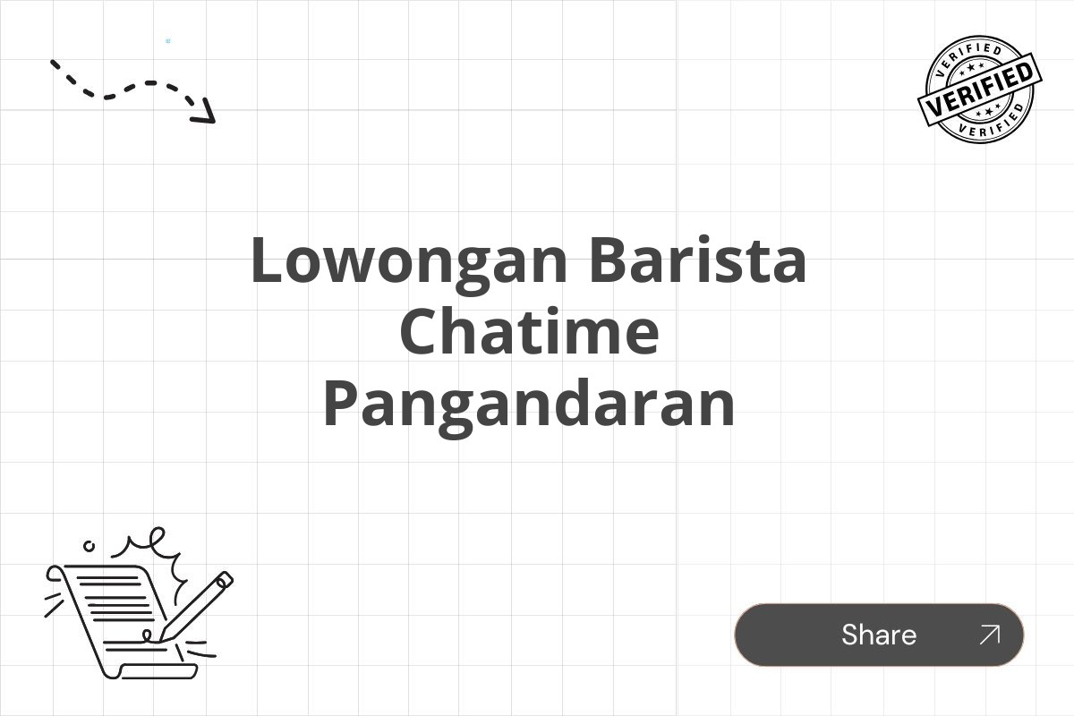 Lowongan Barista Chatime Pangandaran