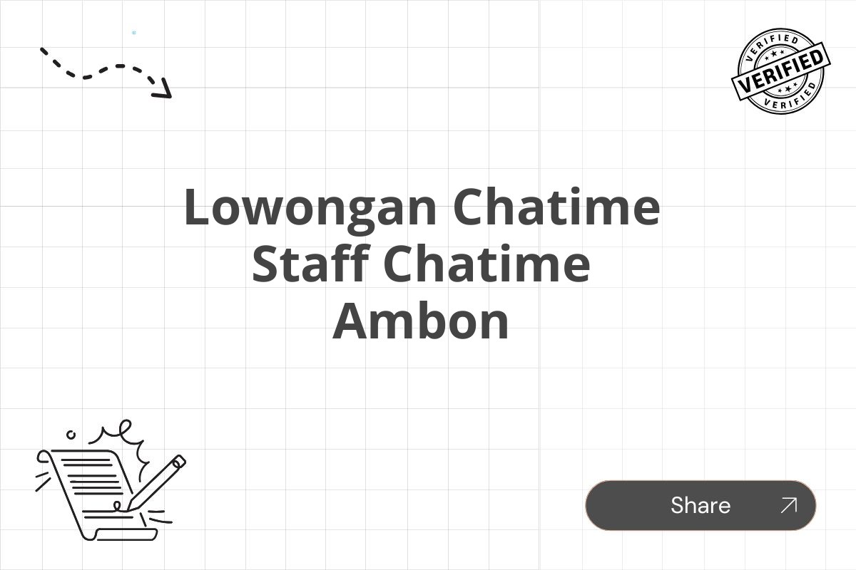 Lowongan Chatime Staff Chatime Ambon