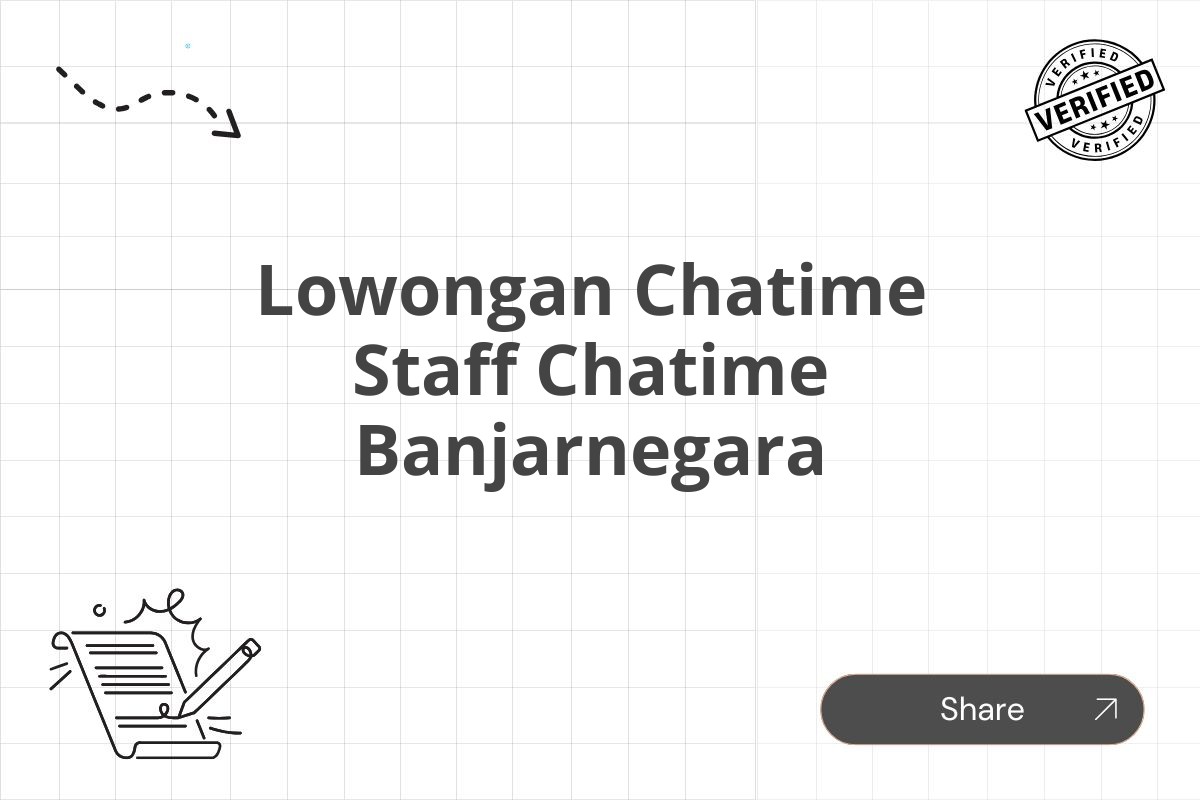 Lowongan Chatime Staff Chatime Banjarnegara