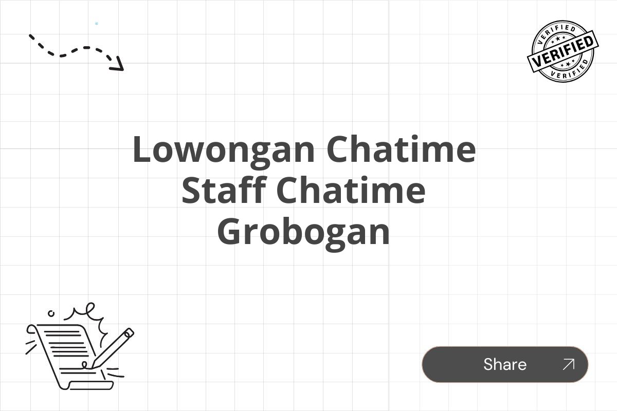 Lowongan Chatime Staff Chatime Grobogan