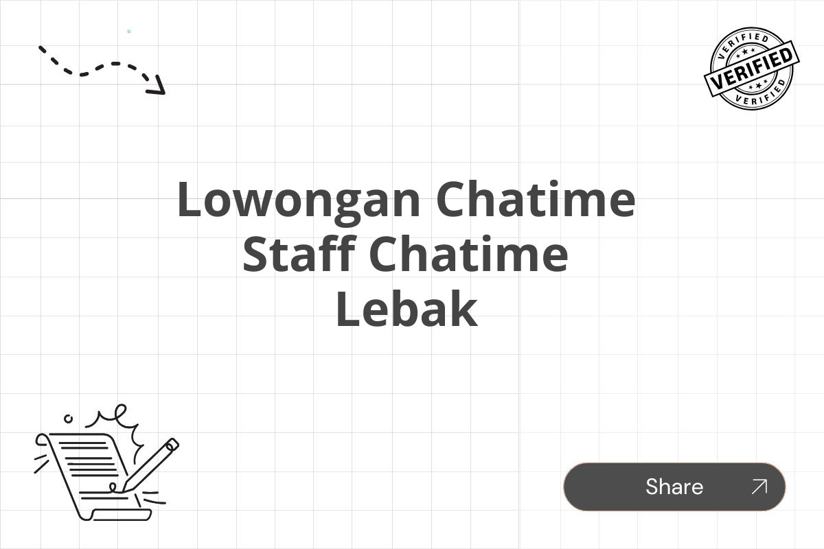 Lowongan Chatime Staff Chatime Lebak