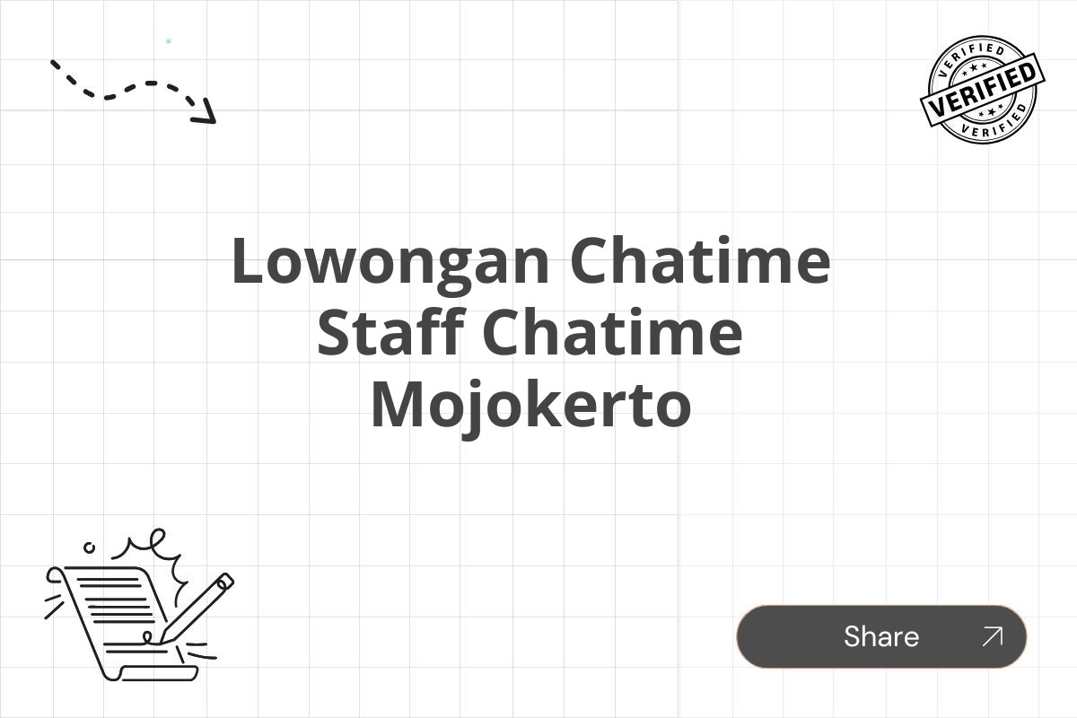 Lowongan Chatime Staff Chatime Mojokerto