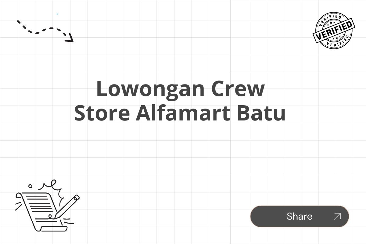 Lowongan Crew Store Alfamart Batu